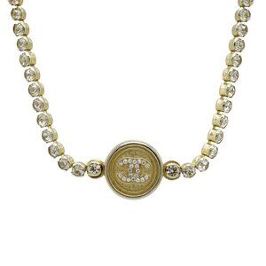 CHANEL Gold Logo Necklace